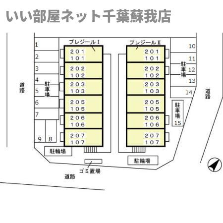 プレジール　Ⅰの区画図