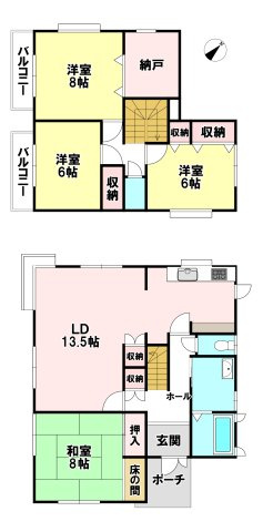 八街市吉倉　中古戸建の間取り