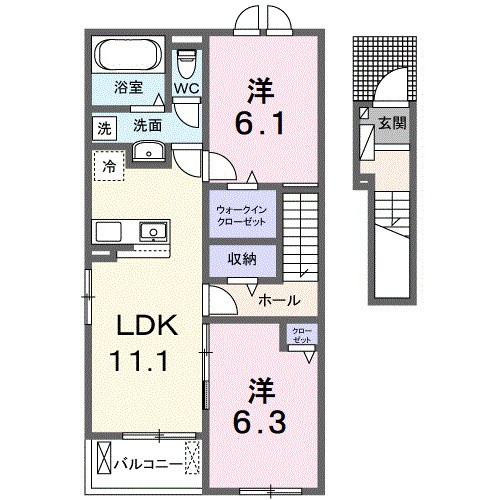 ヴィスタブライトDの間取り