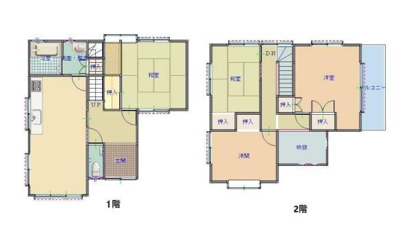 紀の川市打田　中古戸建の間取り