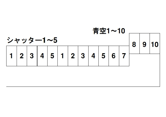 美濃庄町ガレージの区画図