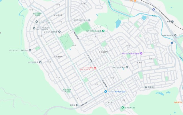 神戸市西区桜が丘西町　新築一戸建ての地図