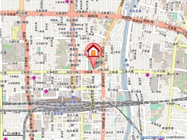 プラネシア星の子京都駅前の地図