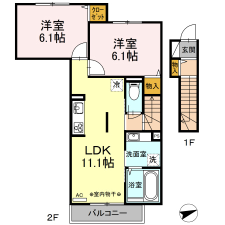 ☆２LDK間取り図☆