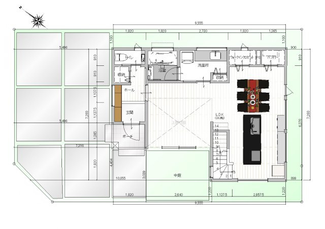 大そね甲　Ｂ号地　建築条件付き　売土地（全2区画）の完成予想図|Ｂ号地