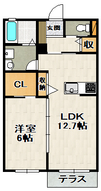 ヴィラーチェＫＡＭＥＩの間取り