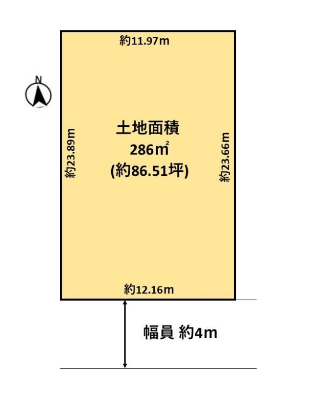 土地　川越市鯨井　全1区画の区画図