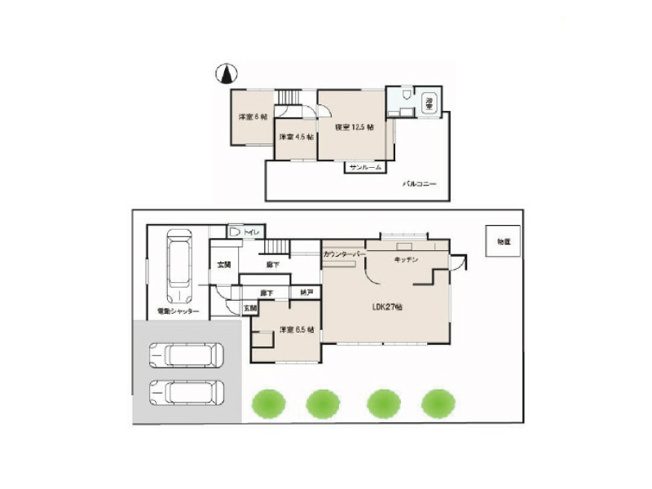 【間取り】 | 新座市石神2丁目　中古一戸建住宅　（保谷店） | 全室南向きの為、陽当たり良好