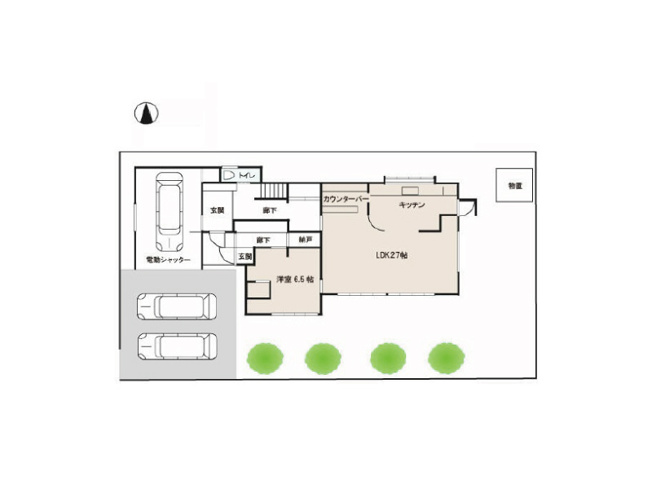 【区画図】 | 新座市石神2丁目　中古一戸建住宅　（保谷店） | カースペース3台分ございます