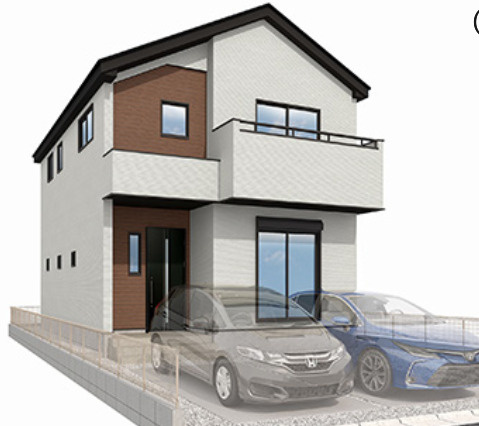 【仲介手数料無料】入間市扇台３期全１棟　入間市の新築住宅なら西武ハウジングの外観パース