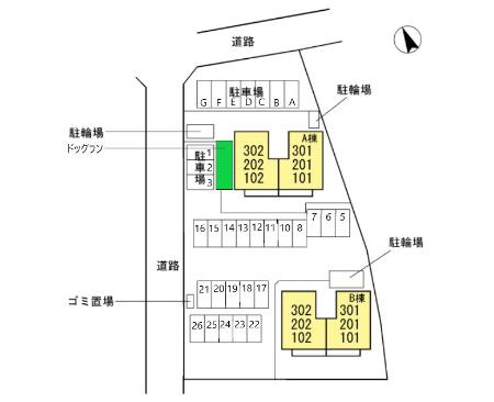 エスペランサ　A棟 の区画図