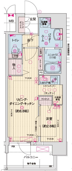 【間取り】 | ソルテラスOSAKA弁天町クレアスト