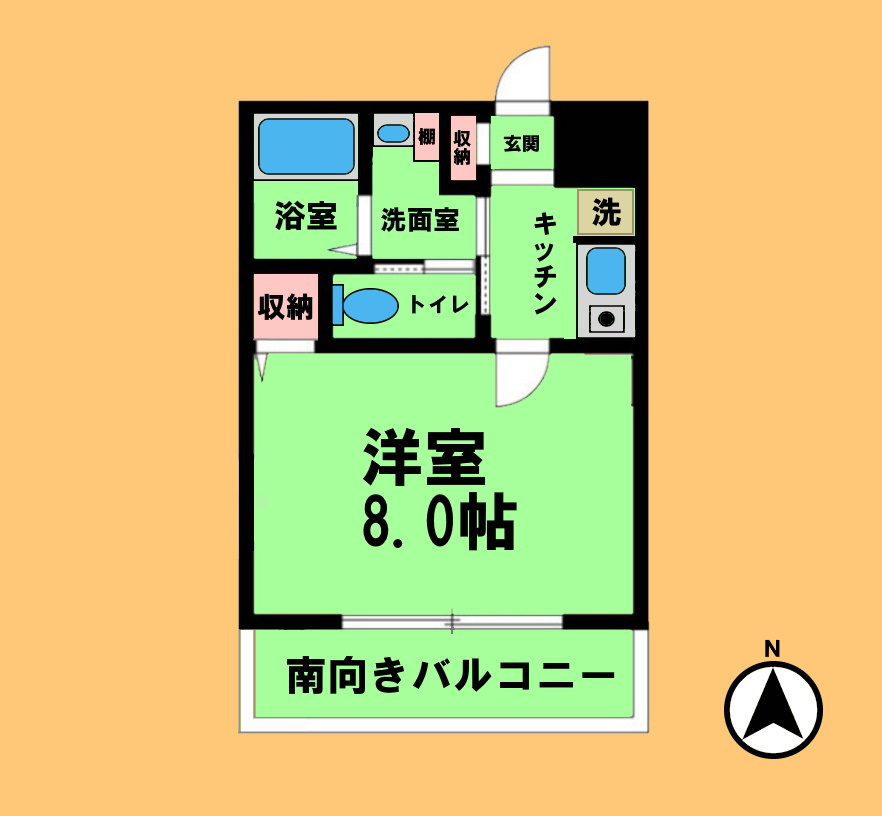 マーブルワンの間取り|間取り反転タイプ