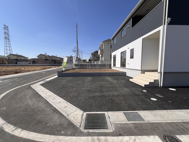 新築　前橋市江田町第6　クレイドルガーデン　9号棟の駐車場|現地写真　駐車スペースは1台分可能です！
