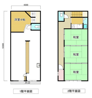 【間取り】 | 堺市中区八田西町　貸店舗628143