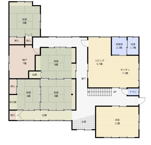 米沢市城南２丁目　二階建て中古住宅