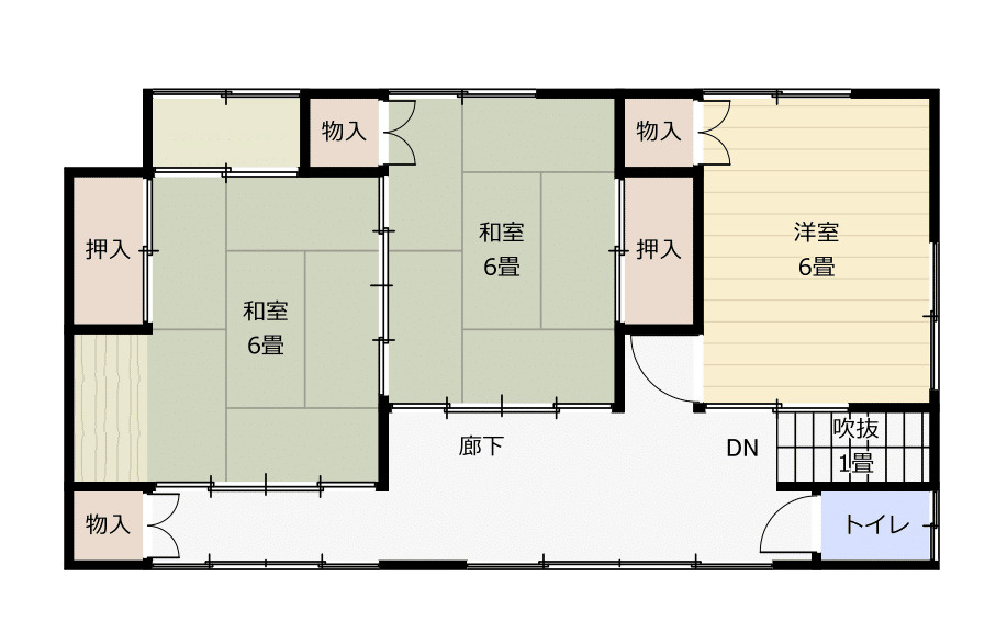 米沢市城南２丁目　二階建て中古住宅の間取り|２階