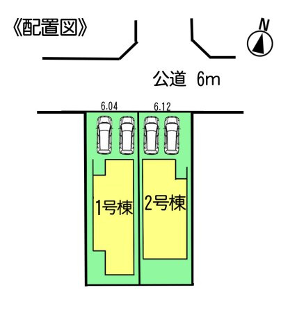 常滑市榎戸町2期　1号棟の区画図|○●区画図●○
　1号棟