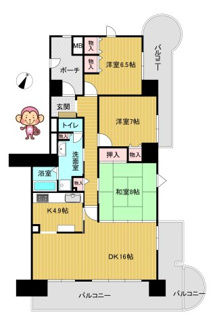 【間取り】 | 高槻阿武山三番街302号棟