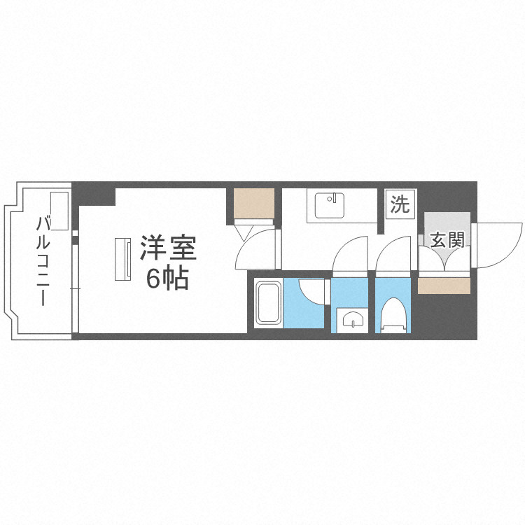 レオンコンフォート難波クレアの間取り