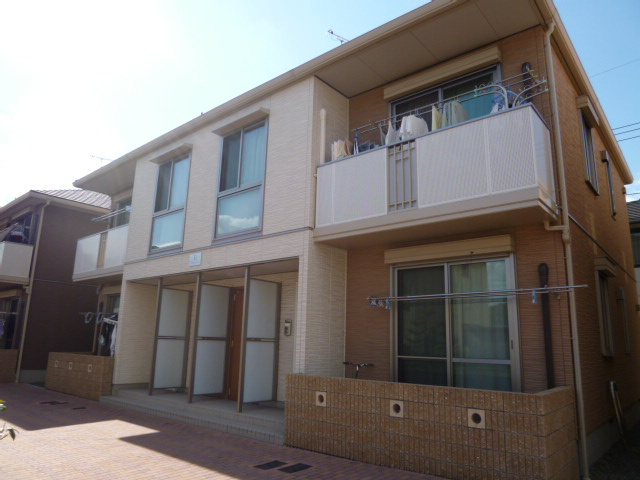 倉敷市福田町古新田のアパートの外観