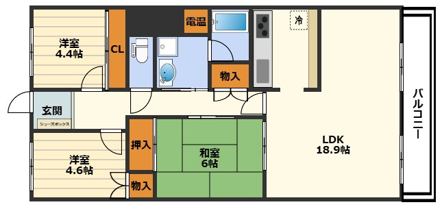 日商岩井南森町マンションの間取り