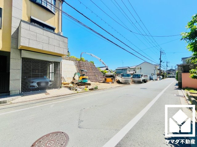 伏見区桃山町丹下　1号地の前面道路含む現地写真