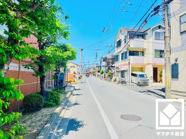 伏見区桃山町丹下　1号地の前面道路含む現地写真
