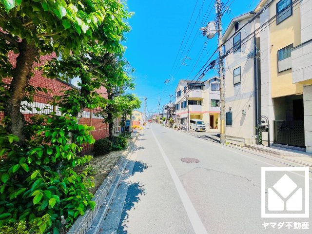 伏見区桃山町丹下　1号地の前面道路含む現地写真