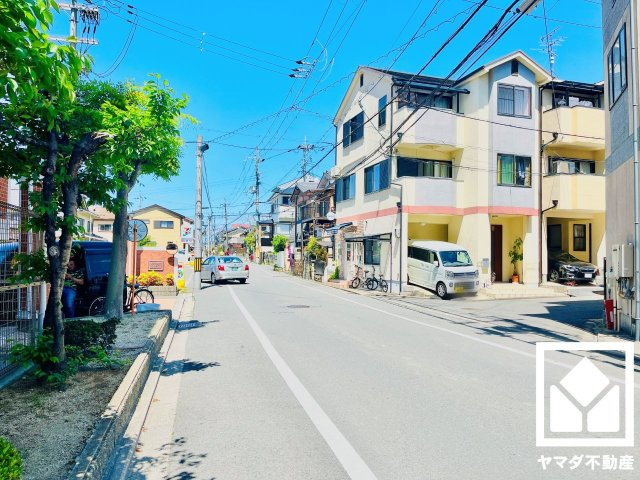 伏見区桃山町丹下　1号地の前面道路含む現地写真
