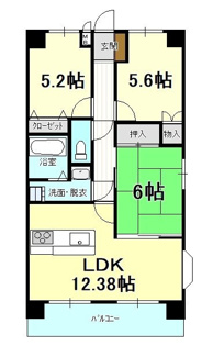 【間取り】 | ダイアパレス久万ノ台