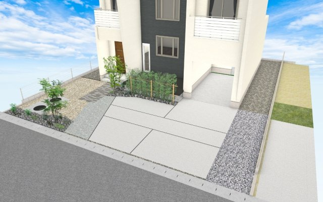 河崎分譲住宅（Clover Smart2030）の庭