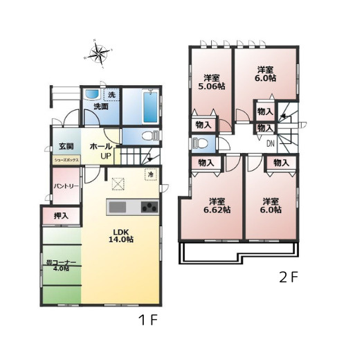 『練馬区中古戸建て』練馬区西大泉4【仲介手数料無料】　練馬区西大泉４丁目　の間取り|築浅の中古戸建です。～仲介手数料無料☆八王子ひなた不動産～練馬区西大泉４丁目　中古戸建
