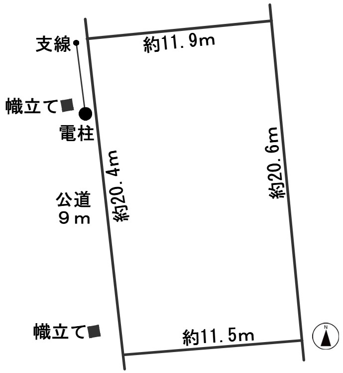 ６４３６９　岐阜市柳津町北塚分譲地の区画図