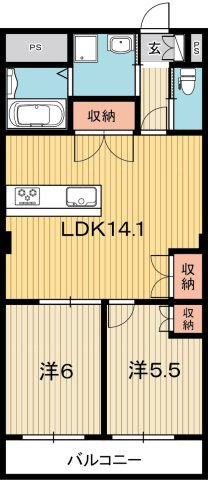 ローズビル上町の間取り