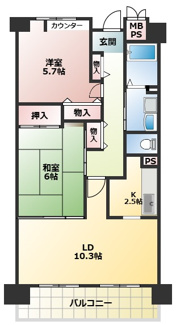 【間取り】 | アレフ長吉