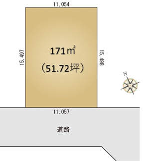 【土地図】 | 守谷市ひがし野3丁目　売地　4380万円