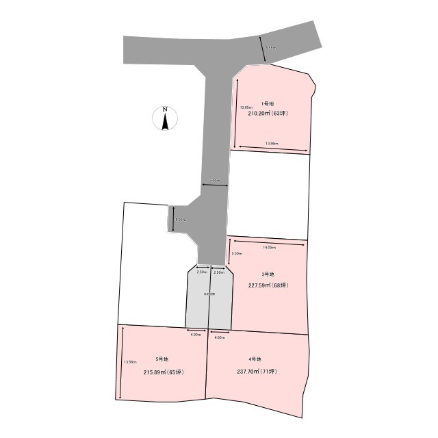 土地　千曲市大字八幡の区画図