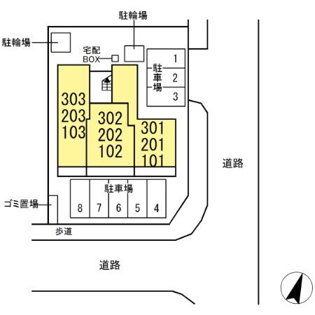 N・D-ROOM KARABEの区画図
