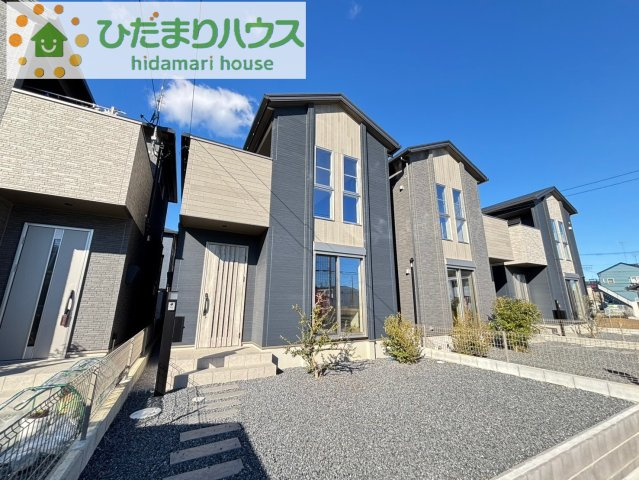 東松山市山崎町　未入居物件　タマタウン　02の外観|デザイナーズのようなお洒落な外観です。