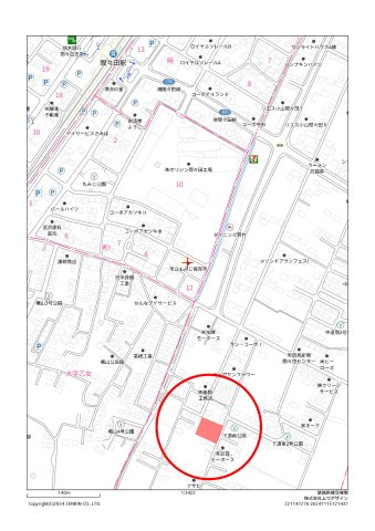 小山市平和（6区画）の地図