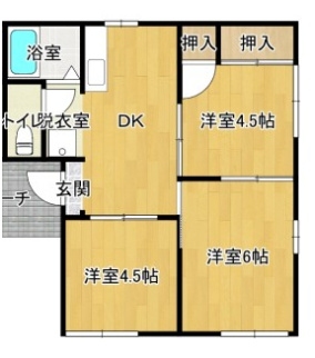 【間取り】 | 鹿田ハイツⅢ