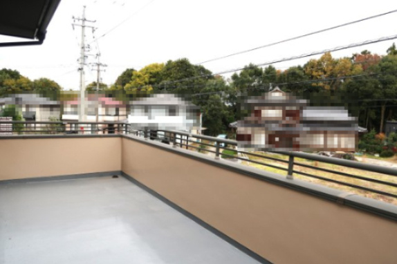 西伯郡伯耆町岸本　中古一戸建てのバルコニー|防水施工済み（2024年）