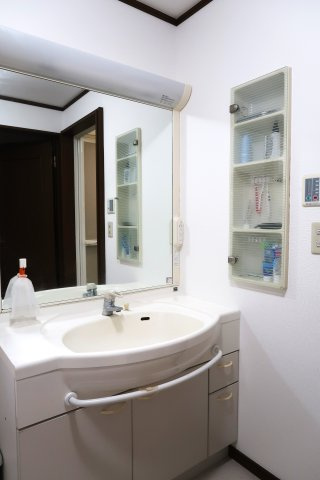 西伯郡伯耆町岸本　中古一戸建ての独立洗面台