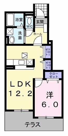 サニースクエア　Ｂの間取り|間取図