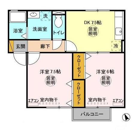 サニーコート桜井 Ⅱの間取り