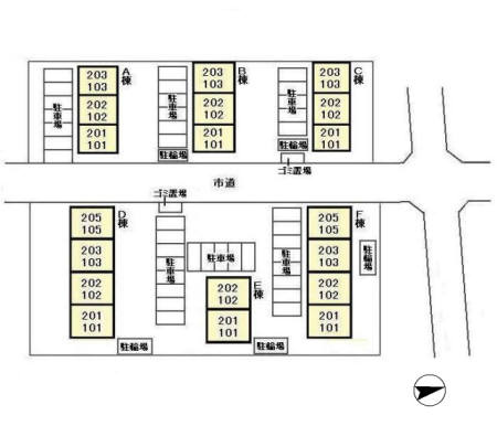 グリーンヒルズ中峠台 Ｅの駐車場