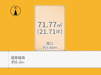 【土地図】 | 城陽市平川長筬　売土地　建築条件付き