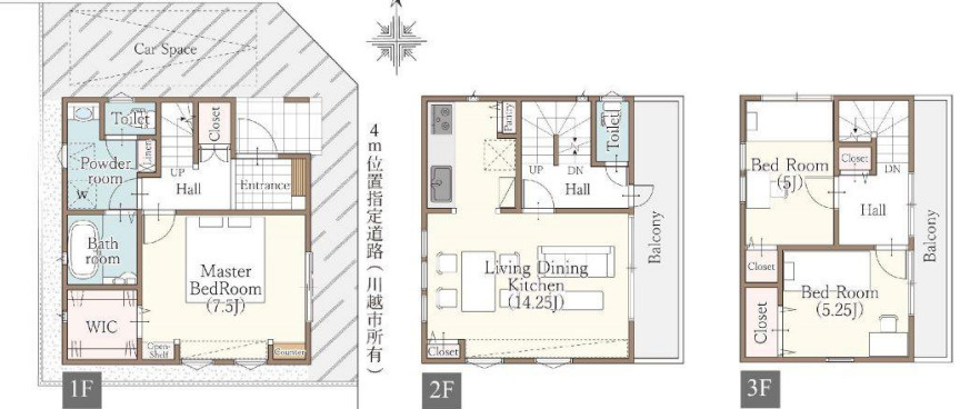 生活利便施設の充実した住環境の間取り|３LDK