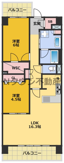 【間取り】 | プレサンスジェネ新栄町駅前葵 | 間取りです。
